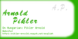 arnold pikler business card